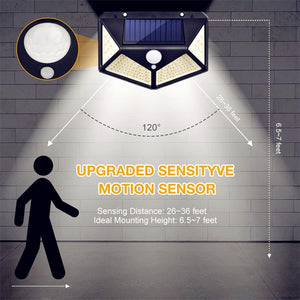 Newest Solar Lights Outdoor 100 LED Solar Sensor Motion Light 3 Modes Outdoor Solar Wireless Lamp IP65 Waterproof Wall Lights