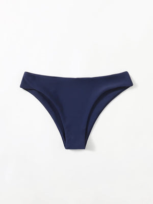 ZTVitality Solid Nylon Sexy Bikini Women's Swimsuit 2021 New Arrival Mid Waist Separate Swimwear Summer Brazilian Bikinis Bottom