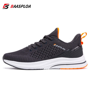 Baasploa Lightweight Running Shoes For Men 2023 Men\&#39;s Designer Mesh Casual Sneakers Lace-Up Male Outdoor Sports Tennis Shoe