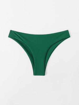 ZTVitality Solid Nylon Sexy Bikini Women's Swimsuit 2021 New Arrival Mid Waist Separate Swimwear Summer Brazilian Bikinis Bottom