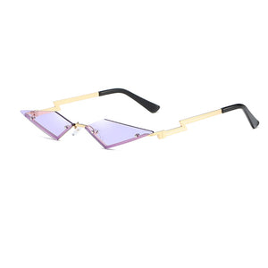 Sunglasses women Men oculos Fire Flame Sunglasses Rimless Wave Sun Glasses UV 400 Eyewear Trendy Narrow Sunglasses okulary gafas