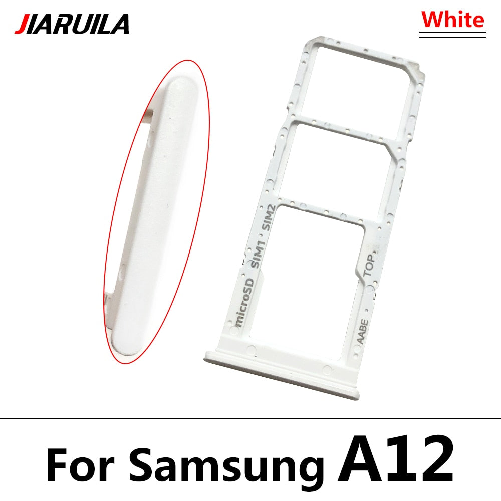 Original Dual Card Phone Sim SD Card Tray For Samsung Galaxy A12 A31 A51 A71 NEW SIM Chip Holder Slot Adapter Drawer Part + Pin