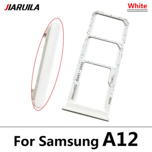 Original Dual Card Phone Sim SD Card Tray For Samsung Galaxy A12 A31 A51 A71 NEW SIM Chip Holder Slot Adapter Drawer Part + Pin