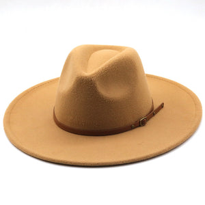 New color Fedora winter hat top concave-convex water drop 9.5cm brim male and female felt jazz watermelon red шляпа женская