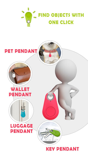 Anti-Lost Mini Pet Smart Tracker Bluetooth 4.0 GPS Alarm Locator Keychain for Pet Dog Cat Child ITag Tracker Key Finder Collar