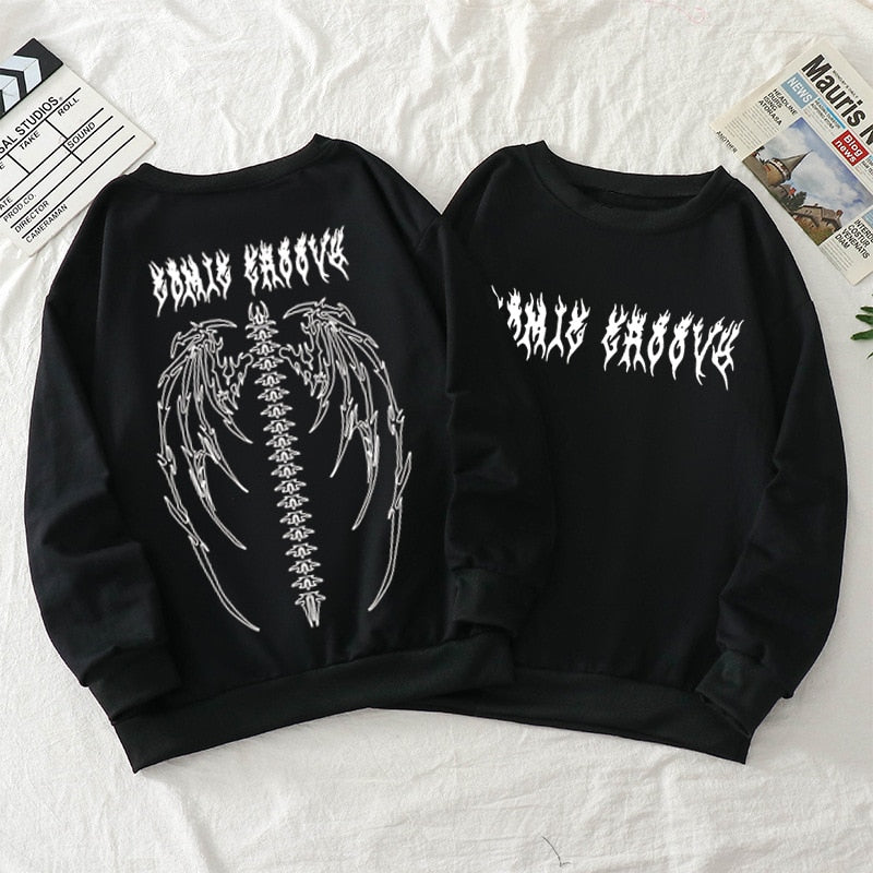 2021 Harajuku Weirdo Graffiti Letter Printed Hoodies Men Lucky Me I See Ghosts Mens Hooded Sweatshirt Fleece Pullover Streetwear