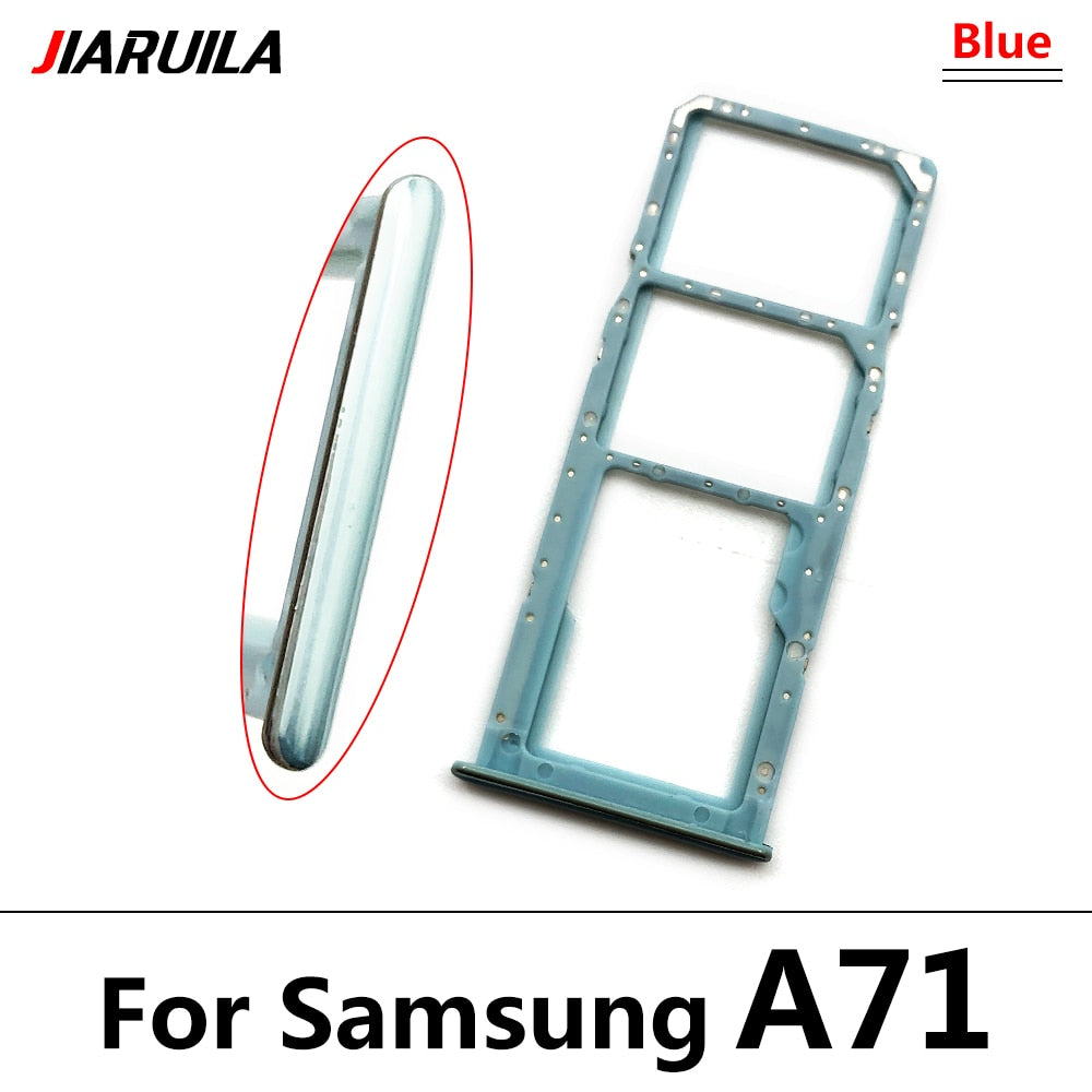 Original Dual Card Phone Sim SD Card Tray For Samsung Galaxy A12 A31 A51 A71 NEW SIM Chip Holder Slot Adapter Drawer Part + Pin