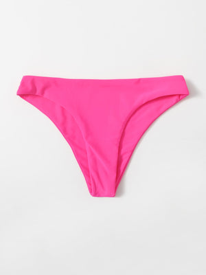 ZTVitality Solid Nylon Sexy Bikini Women's Swimsuit 2021 New Arrival Mid Waist Separate Swimwear Summer Brazilian Bikinis Bottom