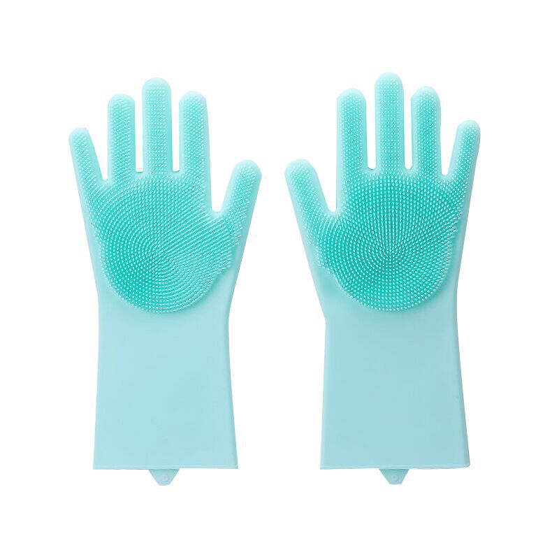 2pcs Silicone Cleaning Gloves Multifunction Magic Silicone Dish Washing Gloves For Kitchen Household Silicone Washing