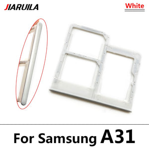 Original Dual Card Phone Sim SD Card Tray For Samsung Galaxy A12 A31 A51 A71 NEW SIM Chip Holder Slot Adapter Drawer Part + Pin