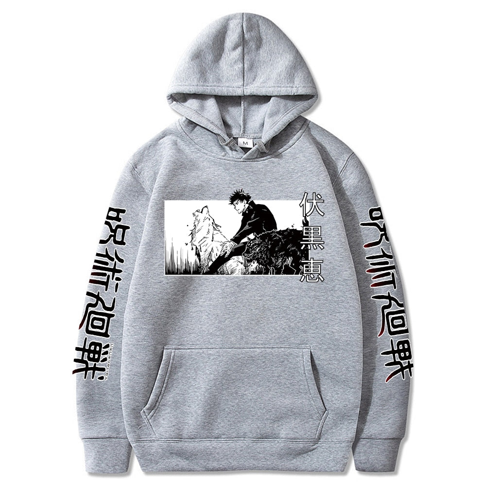 Japanese Anime Hoodies Jujutsu Kaisen Men Women Winter Pullovers Sweatshirts Megumi Fushiguro Hoody Tops Mens Hoodies