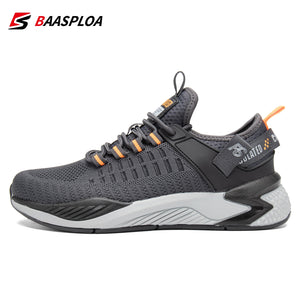 Baasploa 2023 Men Running Shoes Non-slip Shock Absorption Sneaker Lightweight Tennis Shoe Waterproof Man Breathable Casual Shoes