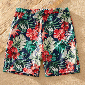 PatPat New Summer Ruffle-Sleeve Floral Print Matching Swimsuits Family Look Children&#39;s Clothing Swimwear Women&#39;s Swimsuit