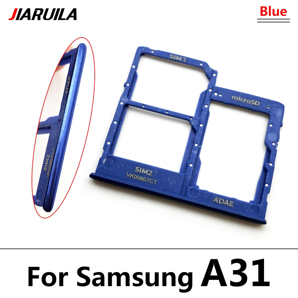 Original Dual Card Phone Sim SD Card Tray For Samsung Galaxy A12 A31 A51 A71 NEW SIM Chip Holder Slot Adapter Drawer Part + Pin