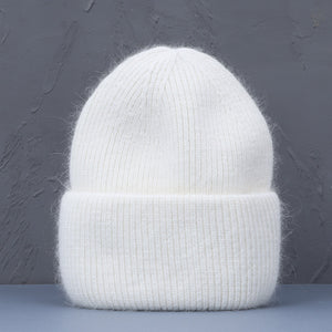 Hot Selling Winter Hat Real Rabbit Fur Winter Hats For Women Fashion Warm Beanie Hats Women Solid Adult Cover Head Cap