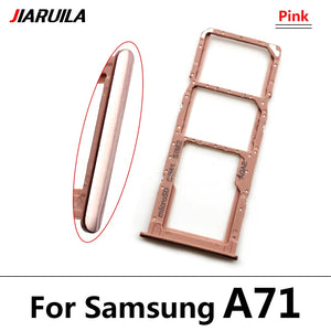Original Dual Card Phone Sim SD Card Tray For Samsung Galaxy A12 A31 A51 A71 NEW SIM Chip Holder Slot Adapter Drawer Part + Pin