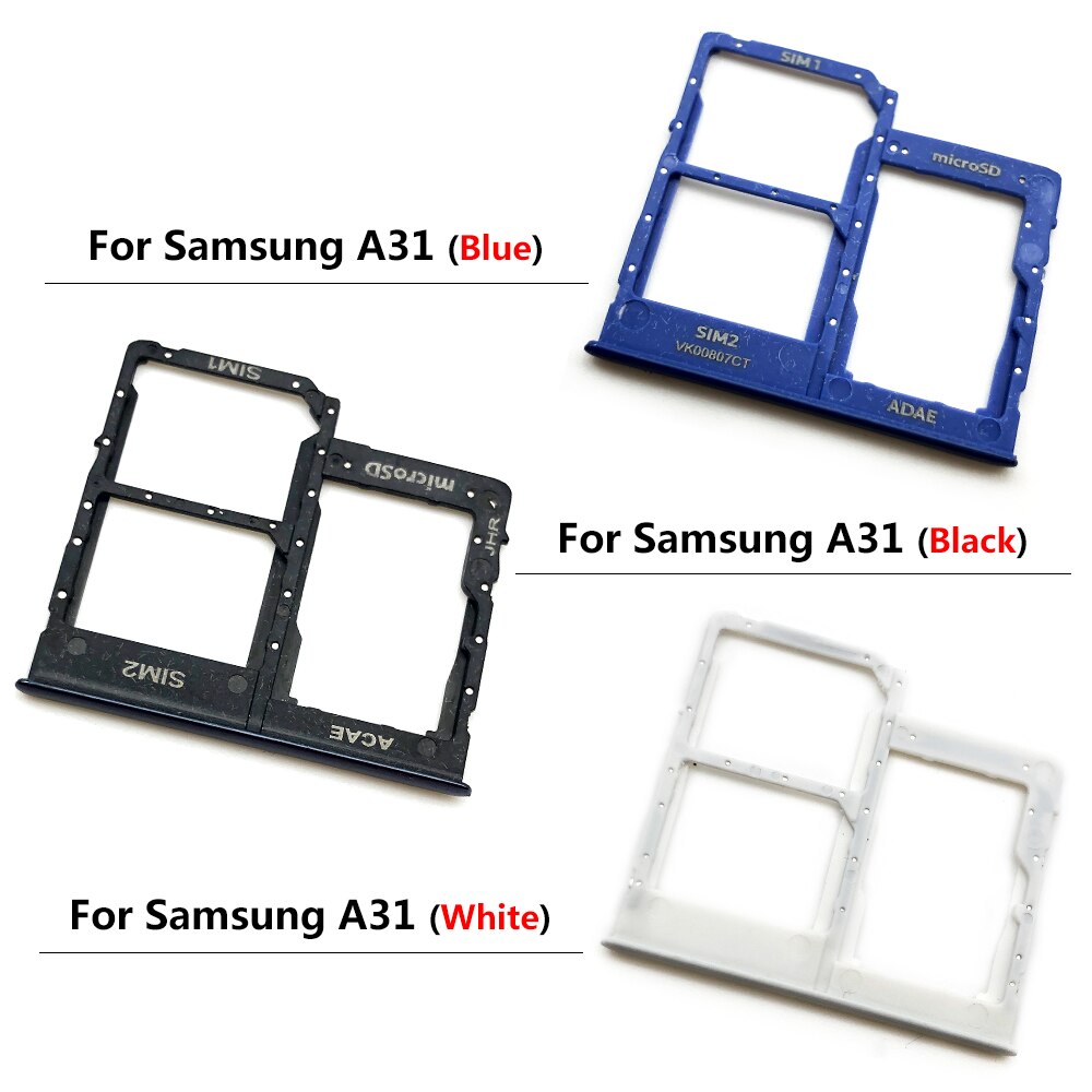 Original Dual Card Phone Sim SD Card Tray For Samsung Galaxy A12 A31 A51 A71 NEW SIM Chip Holder Slot Adapter Drawer Part + Pin