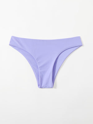ZTVitality Solid Nylon Sexy Bikini Women's Swimsuit 2021 New Arrival Mid Waist Separate Swimwear Summer Brazilian Bikinis Bottom