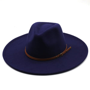 New color Fedora winter hat top concave-convex water drop 9.5cm brim male and female felt jazz watermelon red шляпа женская