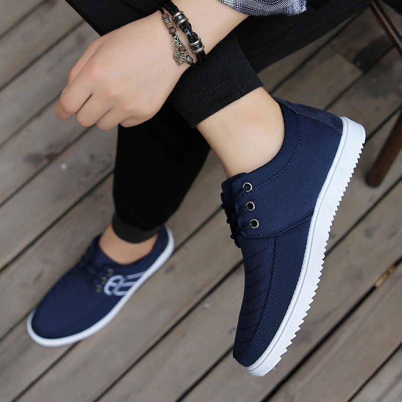 Spring New Men Casual Shoes Comfortable Soft Mens Canvas Shoes For Men Shoes Breathable Footwear Flat Driving Loafers Shoes
