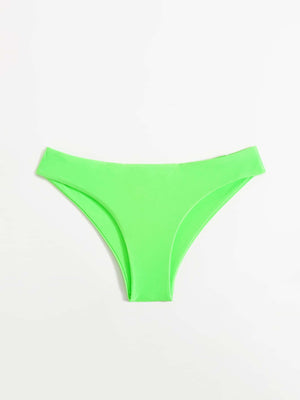 ZTVitality Solid Nylon Sexy Bikini Women's Swimsuit 2021 New Arrival Mid Waist Separate Swimwear Summer Brazilian Bikinis Bottom