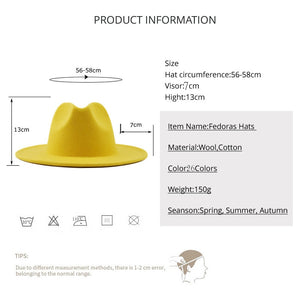 Simole fedora hüte frauen männer breite krempe Dicken gold kette band gefilzt hüte jazz kappe winter herbst panama kamel weiß frauen hüte