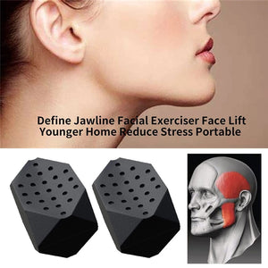2pc Jawline Exerciser Jaw Silicone Face Masseter Exercise  Accessories Facial Mouth Jawline Jaw Chew Ball Bite Breaker Trainin