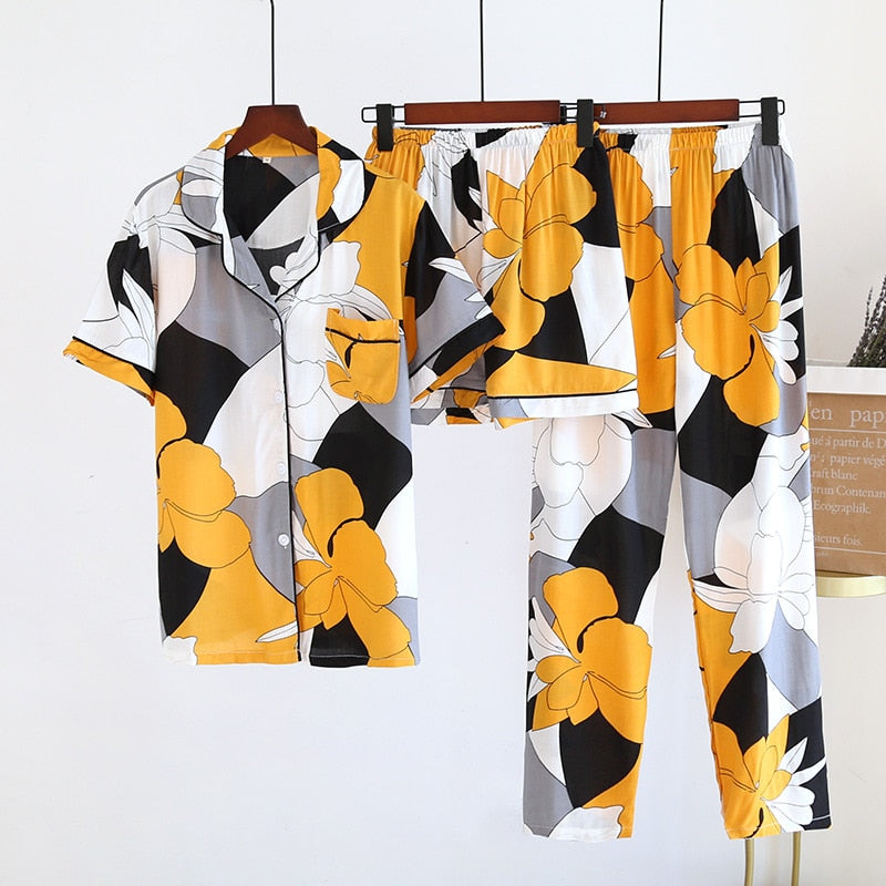 2023 New Pyjamas For Women&#39;s Spring And Summer 100%Viscose Home Clothes Pajama shorts women Nightwear Female Set Woman 2 Pieces