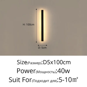Simple New Modern LED Wall Lights With Remote Living Room Bedroom Aisle Porch Balcony Indoor Lamps Lighting Outdoor Waterproof