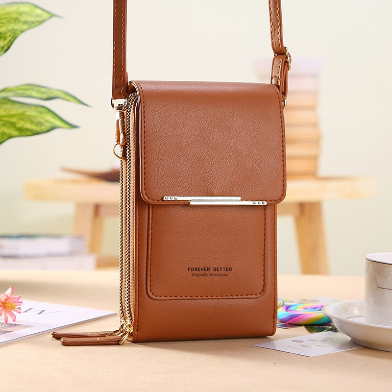 Buylor Women&#39;s Bag 2023 Trend Handbags Soft Leather Small Wallets Touch Screen Cell Phone Purse Fashion Crossbody Shoulder Bags