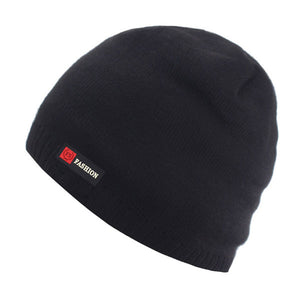 Skullies Beanies Men Winter Hat Women Knitted Hats For Men Cap Winter Beanie Hat Gorro Thick Warm Brimless Fur Bonnet Men&#39;s Cap