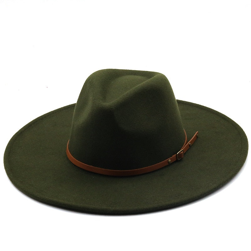 New color Fedora winter hat top concave-convex water drop 9.5cm brim male and female felt jazz watermelon red шляпа женская
