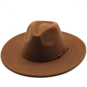 New color Fedora winter hat top concave-convex water drop 9.5cm brim male and female felt jazz watermelon red шляпа женская