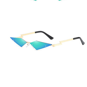 Sunglasses women Men oculos Fire Flame Sunglasses Rimless Wave Sun Glasses UV 400 Eyewear Trendy Narrow Sunglasses okulary gafas