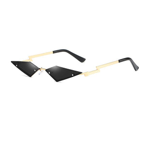 Sunglasses women Men oculos Fire Flame Sunglasses Rimless Wave Sun Glasses UV 400 Eyewear Trendy Narrow Sunglasses okulary gafas