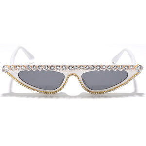 Cat Eye Sunglasses Women 2020 Luxury Diamond Sunglasses Men Small Glasses Ladies Vintage Rhinestone Sunglasses Retro Female
