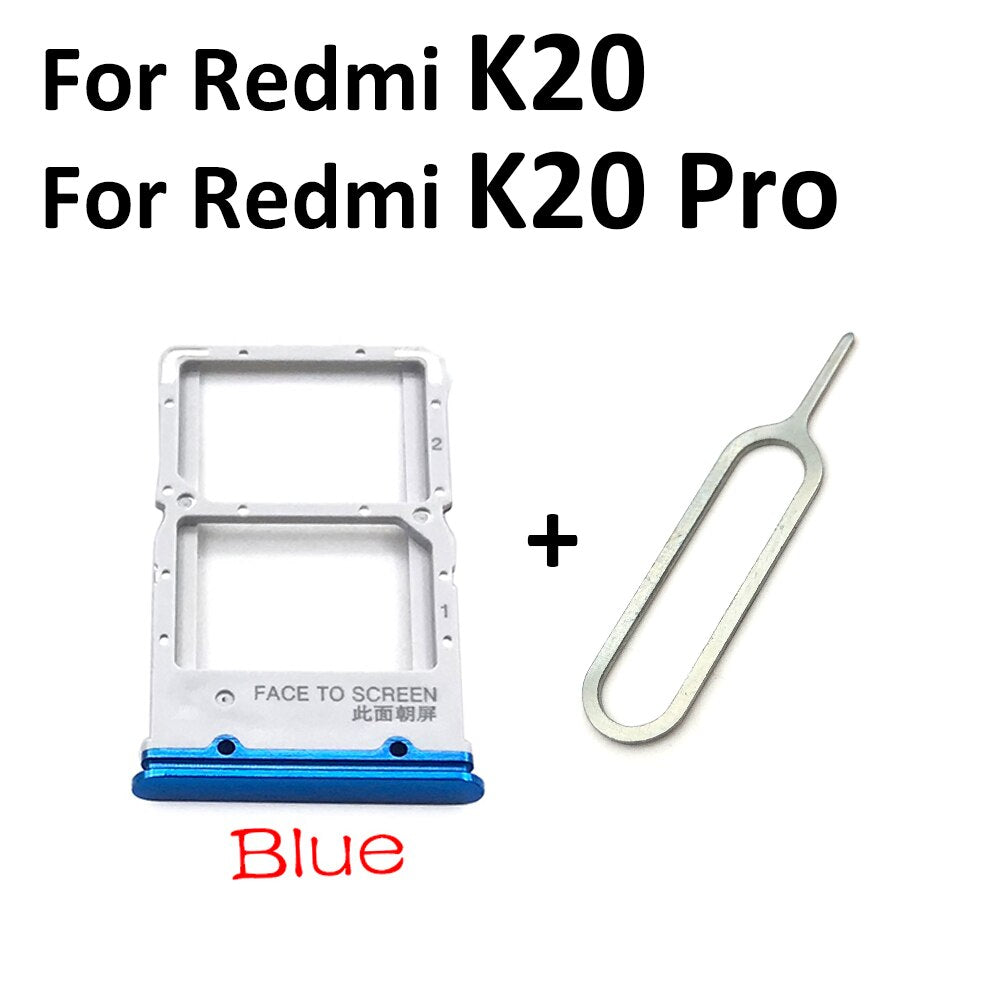 New For Xiaomi Redmi K20 K20 Pro For Xiaomi Mi 9T SIM Card Tray Slot Holder For Xiaomi Mi 10 Mi10 Pro 10T Lite Poco X3