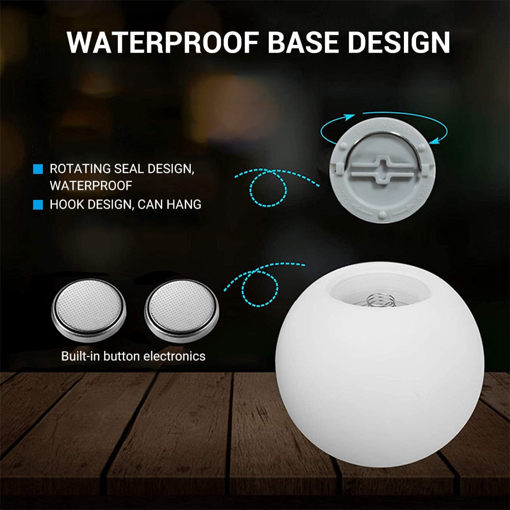 BORUiT RGB LED Waterproof Garden Ball Light Outdoor Lawn Lamps Christmas Party Landscape Swimming Pool Floating Lights