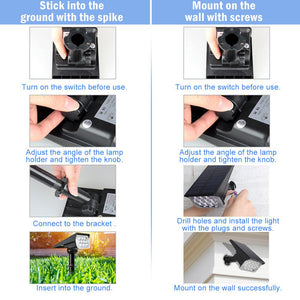 T-SUNRISE  1-4pcs 20LED Solar Garden Light IP65 Waterproof Auto ON/OFF Outdoor Solar Lights Solar Landscape Spotlights Lamps