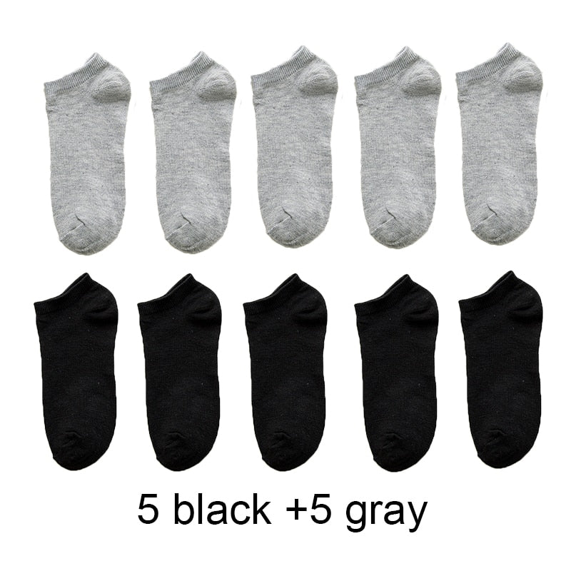 10 Pairs Women  Breathable Sports socks Solid Color Boat Comfortable Cotton Ankle Socks  Wholesale