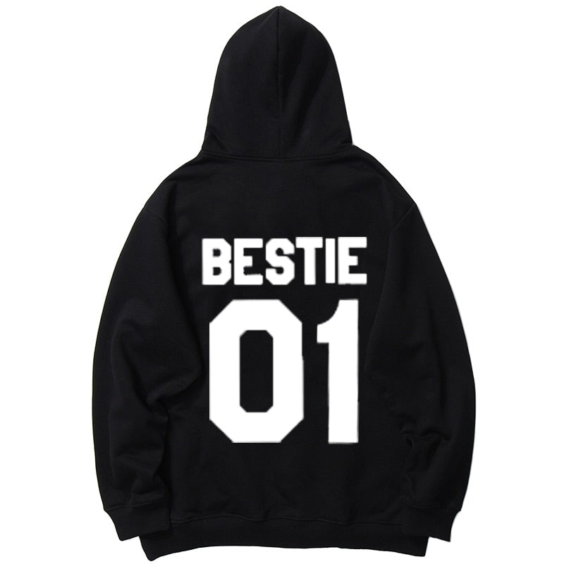 Bestie 01 Bestie 02 Best Friend Hoodies Bestie BFF Hoodies Women BEST FRIENDS Hoodies Sweatshirts Pullovers Vintage Sweatshirt