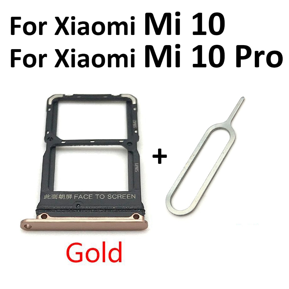 New For Xiaomi Redmi K20 K20 Pro For Xiaomi Mi 9T SIM Card Tray Slot Holder For Xiaomi Mi 10 Mi10 Pro 10T Lite Poco X3