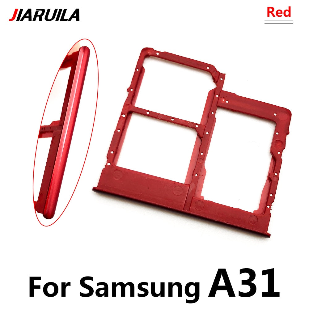 Original Dual Card Phone Sim SD Card Tray For Samsung Galaxy A12 A31 A51 A71 NEW SIM Chip Holder Slot Adapter Drawer Part + Pin