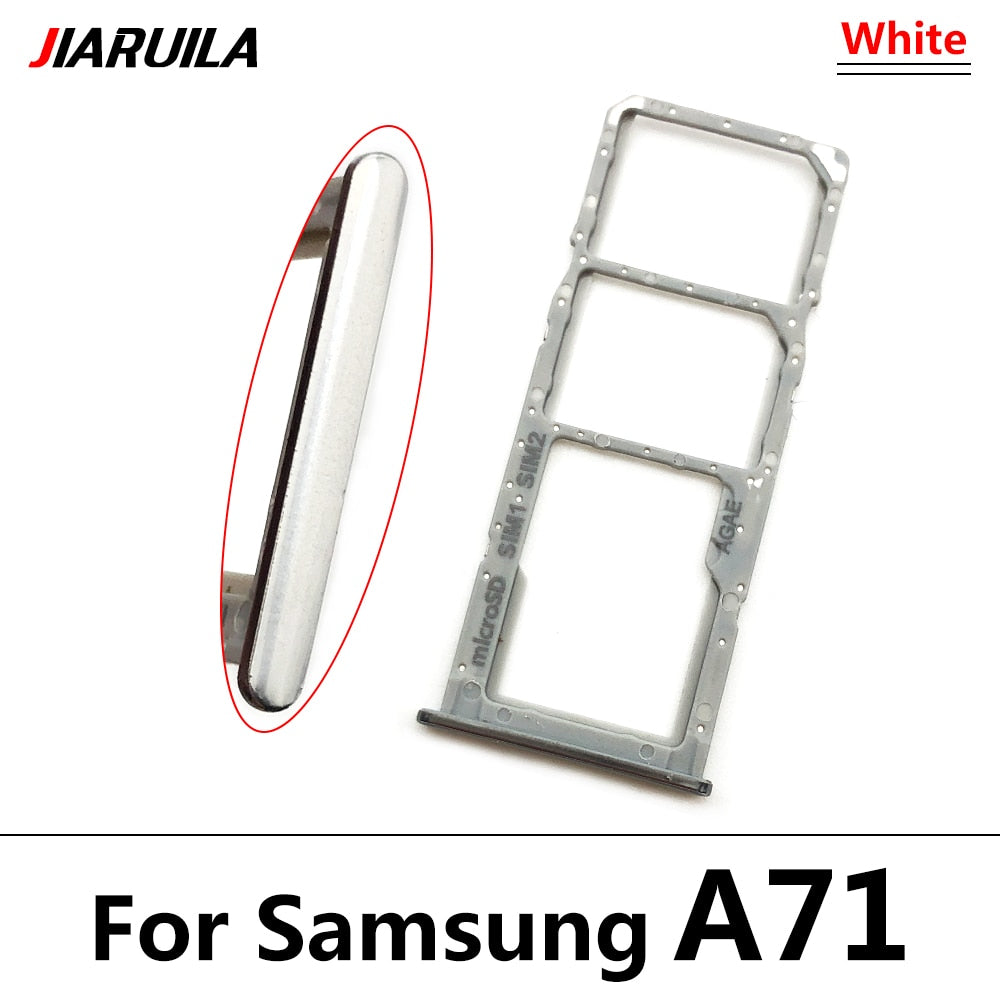 Original Dual Card Phone Sim SD Card Tray For Samsung Galaxy A12 A31 A51 A71 NEW SIM Chip Holder Slot Adapter Drawer Part + Pin