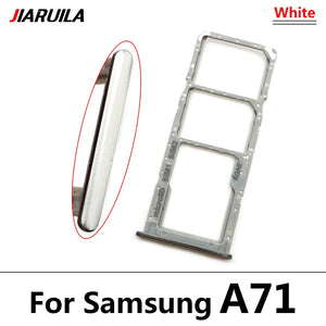 Original Dual Card Phone Sim SD Card Tray For Samsung Galaxy A12 A31 A51 A71 NEW SIM Chip Holder Slot Adapter Drawer Part + Pin