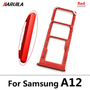 Original Dual Card Phone Sim SD Card Tray For Samsung Galaxy A12 A31 A51 A71 NEW SIM Chip Holder Slot Adapter Drawer Part + Pin