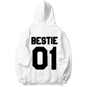 Bestie 01 Bestie 02 Best Friend Hoodies Bestie BFF Hoodies Women BEST FRIENDS Hoodies Sweatshirts Pullovers Vintage Sweatshirt