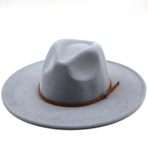 New color Fedora winter hat top concave-convex water drop 9.5cm brim male and female felt jazz watermelon red шляпа женская