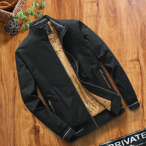 DIMUSI Fleece Jackets Mens Pilot Bomber Jacket Warm Male Fashion Baseball Hip Hop Coats Slim Fit Thermal Coats Mens Clothing
