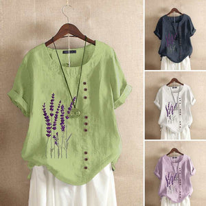 Summer Embroidery Tops Kaftan Women's Blouse 2023 ZANZEA Short Sleeve Tee Shirts Female O Neck Blusas  Casual Tunic